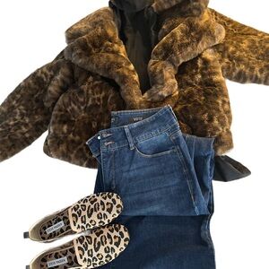 Sofia by Sofia Vergara Brown Teddy Jacket